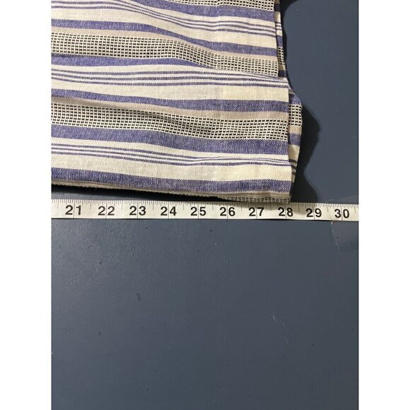 Just Living Womens Striped Linen Blend Pants M Pull On Beachy Boho Lagom - Picture 10 of 12